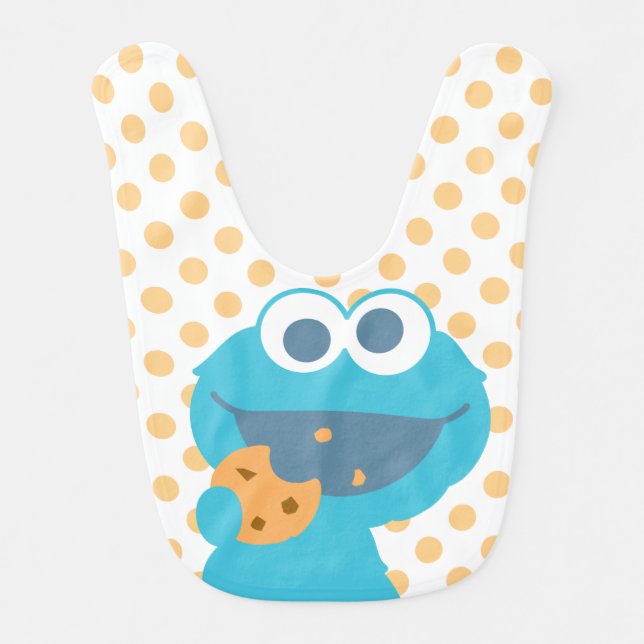 Cookie Monster Eating Cookie Bib (Front)