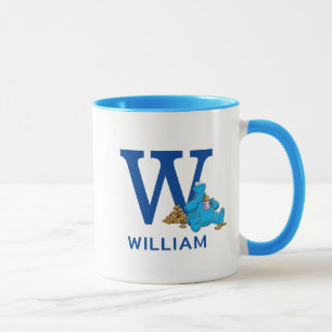 Cookie Monster Eating Cookies Name & Monogram W Mug