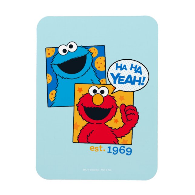 Cookie Monster & Elmo | Ha Ha Yeah Magnet (Vertical)