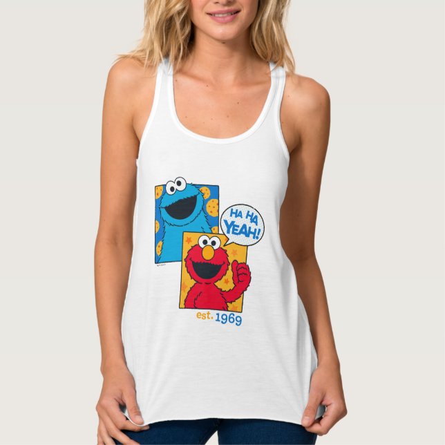 Cookie Monster & Elmo | Ha Ha Yeah Tank Top (Front)