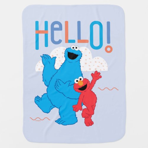 Cookie Monster  Elmo Hello Baby Blanket