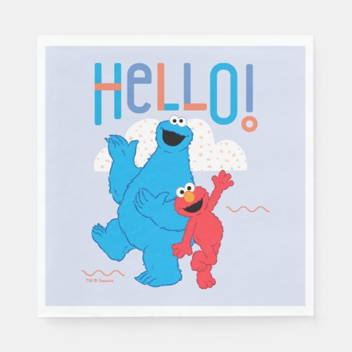 Cookie Monster  Elmo Hello Napkins