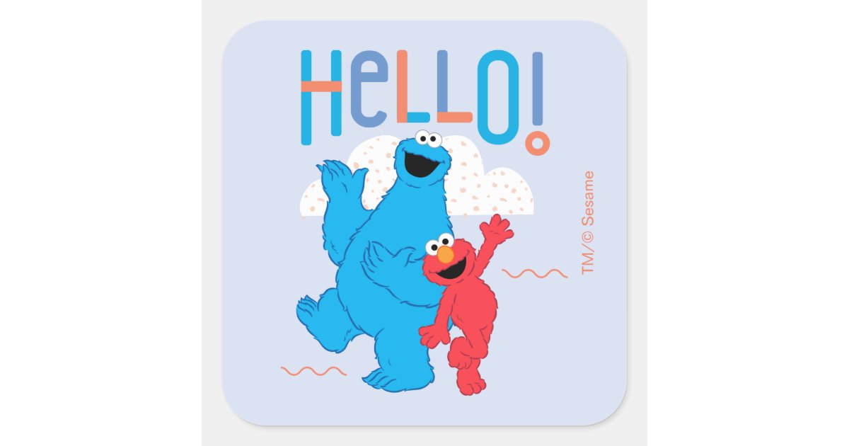 2019 Sesame Street Characters Sticker Sheet of Elmo Cookie 