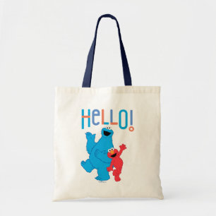 Cookie Monster & Elmo Hello! Tote Bag