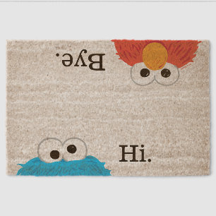 Cookie Monster & Elmo "Hi" "Bye" Welcome Fiber Doormat