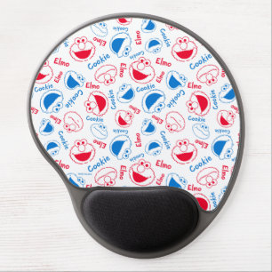Cookie Monster & Elmo Red & Blue Pattern Gel Mouse Pad
