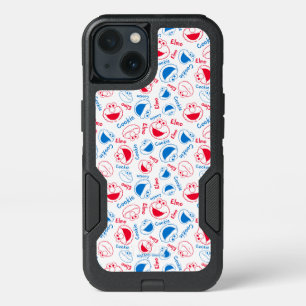 Cookie Monster & Elmo Red & Blue Pattern iPhone 13 Case