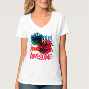 Cookie Monster & Elmo   Yeah, I'm Awesome T-Shirt