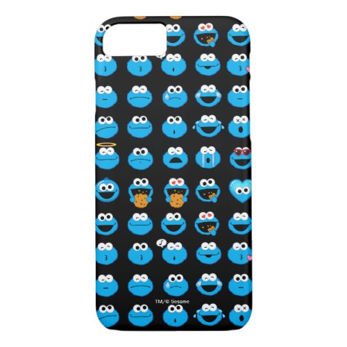 Cookie Monster Emoji Pattern iPhone 87 Case