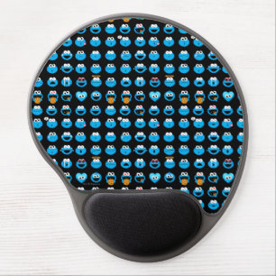 Cookie Monster Emoji Pattern Gel Mouse Pad