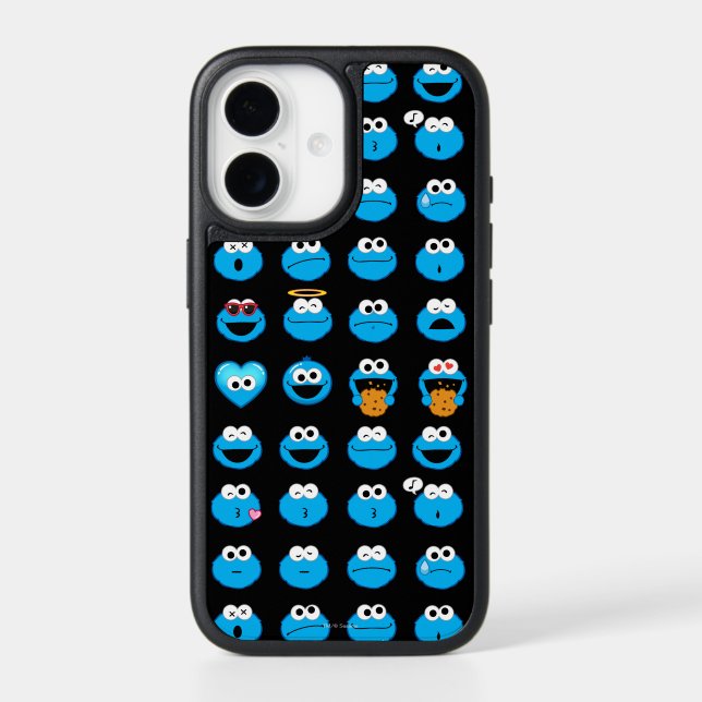 Cookie Monster Emoji Pattern Otterbox iPhone Case (Back)