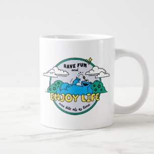 Cookie Monster Enjoy Life One Bite at a Time Giant Coffee Mug