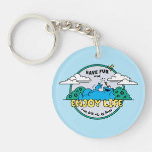 Cookie Monster Enjoy Life One Bite at a Time Keychain