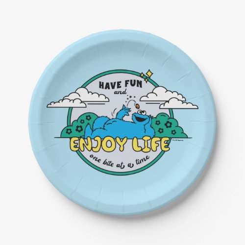 Cookie Monster  Enjoy Life One Bite at a Time Paper Plates
