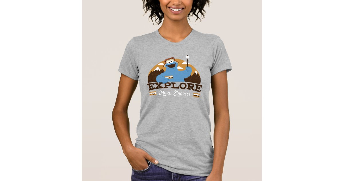 Sesame Street Cookie Monster Silly Face Junior Women's T-Shirt