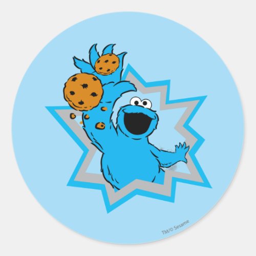 Cookie Monster Extreme Classic Round Sticker