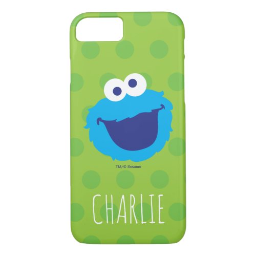 Cookie Monster Face  Add Your Name iPhone 87 Case