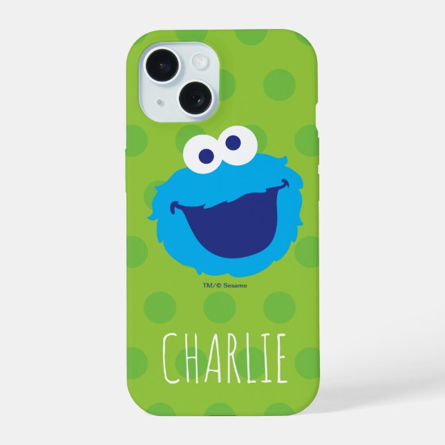 Cookie Monster Face | Add Your Name Iphone Case (Back)