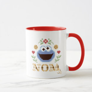 Cookie Monster Faux Cross-Stitch Mug