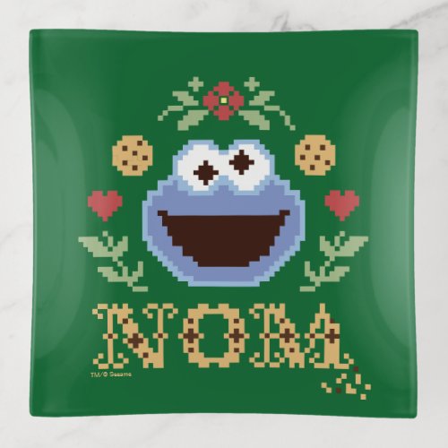 Cookie Monster Faux Cross_Stitch Trinket Tray