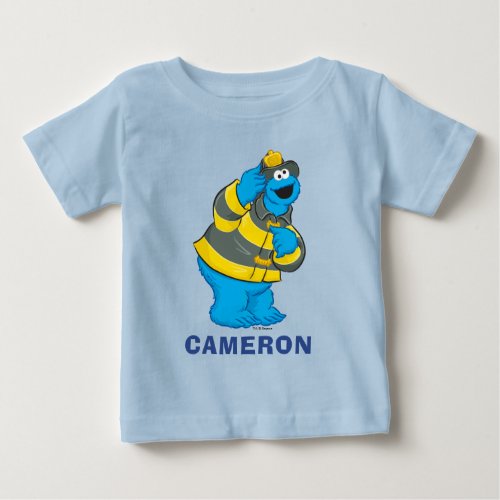 Cookie Monster  Fireman Costume Baby T_Shirt