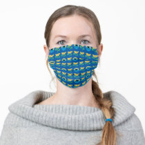 Cookie Monster Flower Pattern Adult Cloth Face Mask