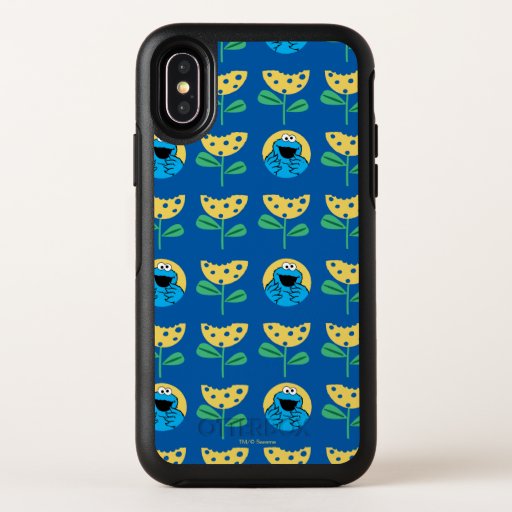 Cookie Monster Flower Pattern OtterBox Symmetry iPhone X Case