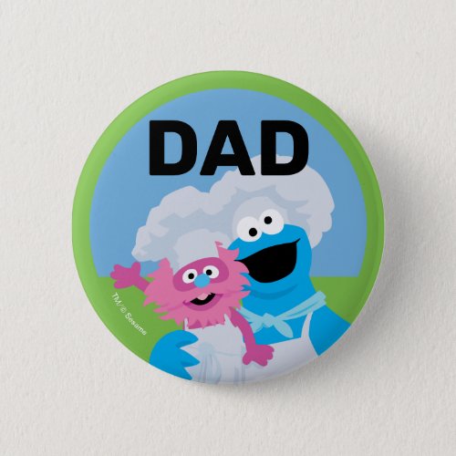 Cookie Monster Food Truck Birthday Boys Dad Button