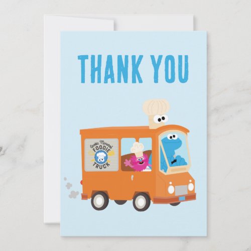 Cookie Monster Food Truck Birthday Gift Thank You Card