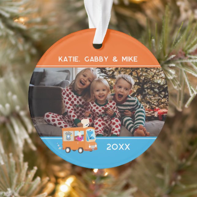Cookie Monster Food Truck | Personalize Ornament (Tree)