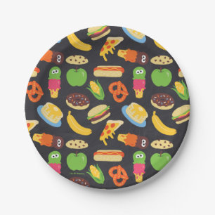 Cookie Monster Foodie Truck Chalkboard Paper Plates
