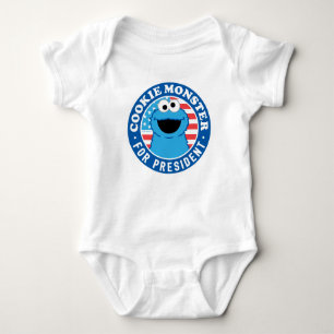 Cookie Monster for President Baby Bodysuit
