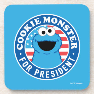 Cookie Monster for President Beverage Coaster