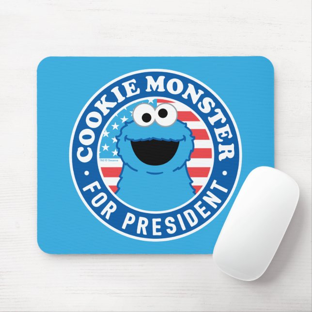 Cookie Monster for President Mouse Pad (With Mouse)