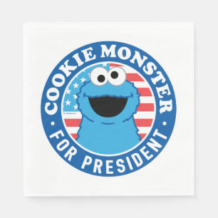 Cookie Monster for President Napkins