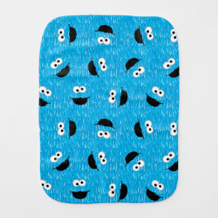 Cookie Monster Fur Face Pattern Baby Burp Cloth