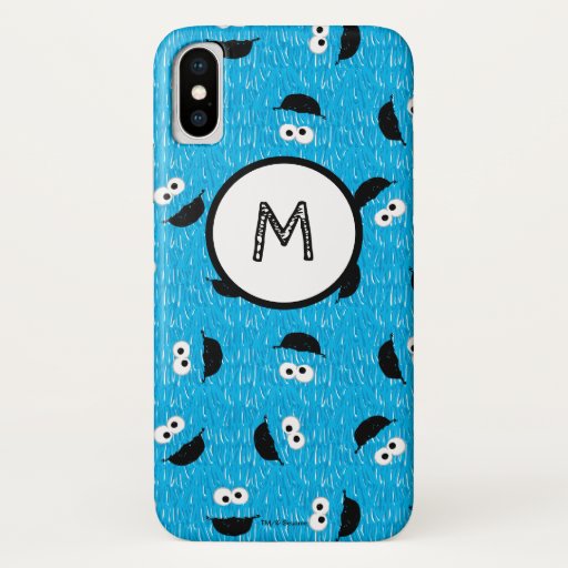 Cookie Monster Fur Face Pattern iPhone X Case
