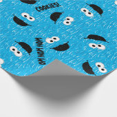 Cookie Monster Fur Face Pattern Wrapping Paper (Corner)