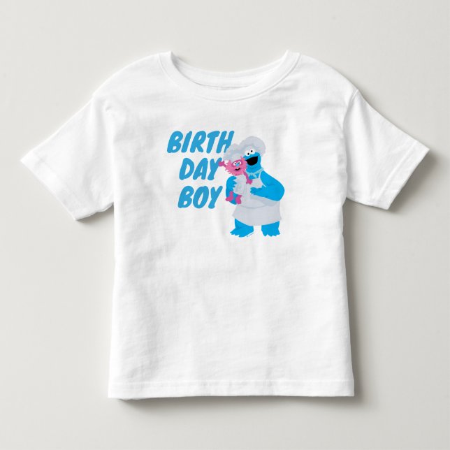 Cookie Monster & Gonger Birthday Boy Toddler T-shirt (Front)
