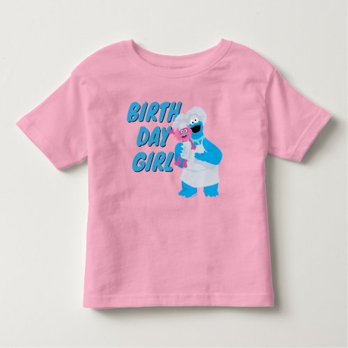 Cookie Monster  Gonger Birthday Girl Toddler T_shirt