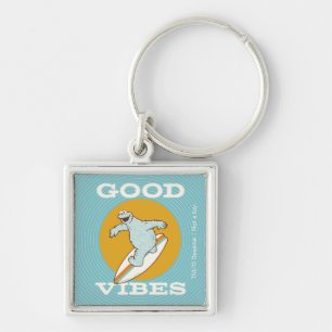 Cookie Monster Good Vibes Keychain
