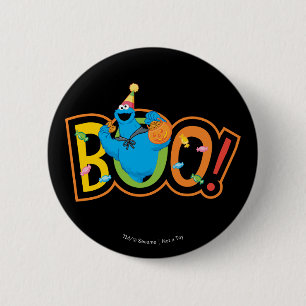 Cookie Monster Halloween Boo! Button