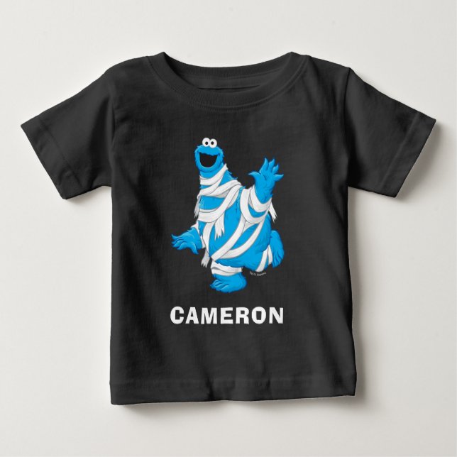 Cookie Monster | Halloween Mummy Baby T-Shirt (Front)