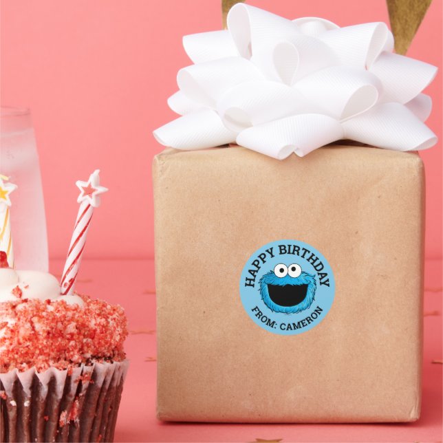 Cookie Monster | Happy Birthday Gift Tag (Party)