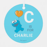 Cookie Monster Heart Balloon Metal Ornament