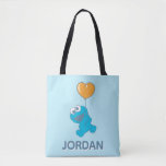 Cookie Monster Heart Balloon Tote Bag