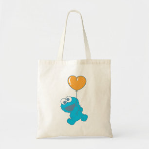 Cookie Monster Heart Balloon Tote Bag