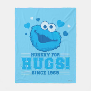 Cookie Monster Hugs Fleece Blanket