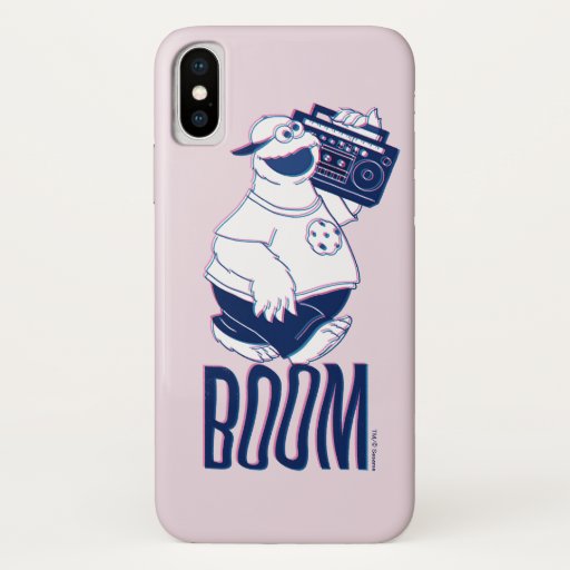 Cookie Monster | Jamming with the Boom Box iPhone X Case
