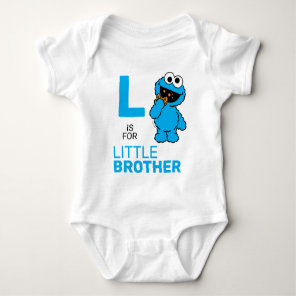 Cookie Monster | L is for Little Brother Baby Bodysuit